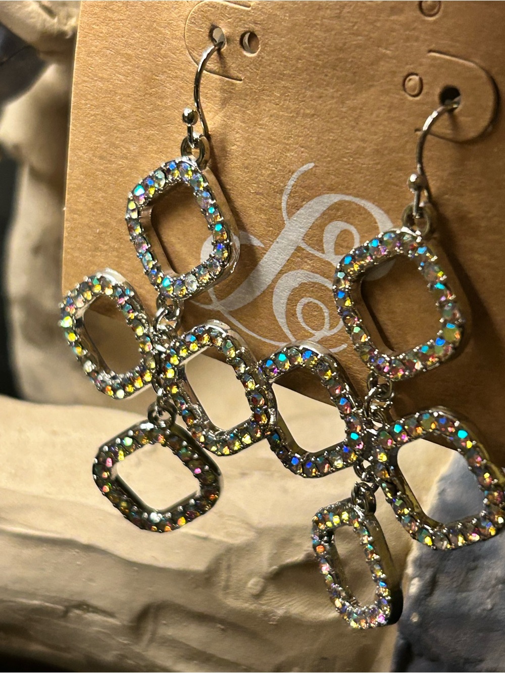 Sparkling Multi-Color Crystal Drop Earrings - Women Jewelry pierced earring